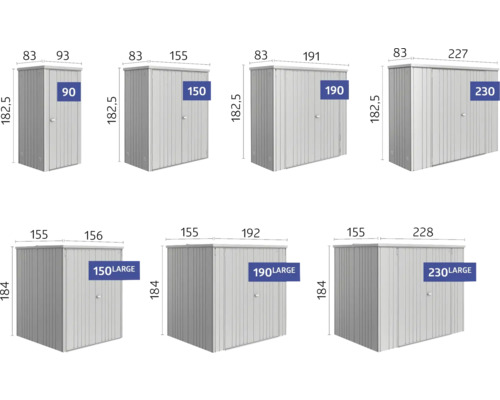 Biohort Gr 230 Geräteschrank 227x83 cm quarzgrau-metallic – Bild 2