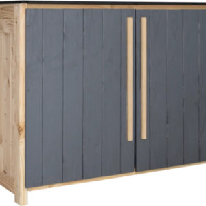 Gartenschrank Konsta Typ 603 Outdoorküche Douglasie Sideboard Flügeltür 120 x 58 x 92 cm anthrazit