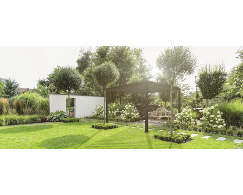 Mirador Deluxe Pergola Pfostenstärke 11 x 11 cm 300 x 300 x 250 cm anthrazit - ähnlich RAL7015 – Bild 11