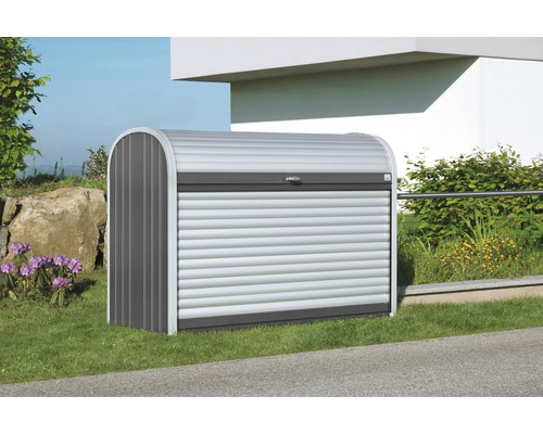 Mülltonnenbox Biohort StoreMax 190 Metall 190 x 97 x 136 cm dunkelgrau metallic – Bild 5