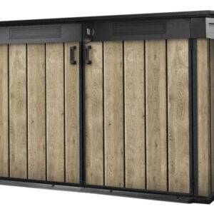 Fahrradgarage Mülltonnenbox Keter Signature Ashwood Mega 2020 L Kunststoff