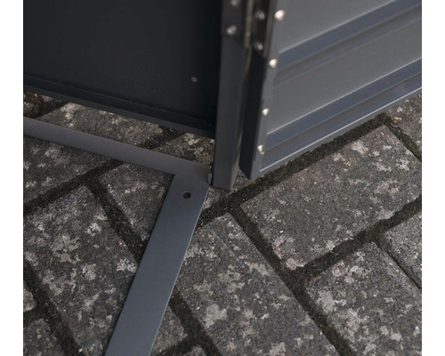 Mülltonnenbox WESTMANN Kubus 4 Metall 264 x 80 x 116 cm anthrazit – Bild 3