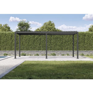 Pergola Mirador 3x6 Lamellendach 11 x 11 cm Pfosten 600 x 300 cm anthrazit  ähnlich RAL7015