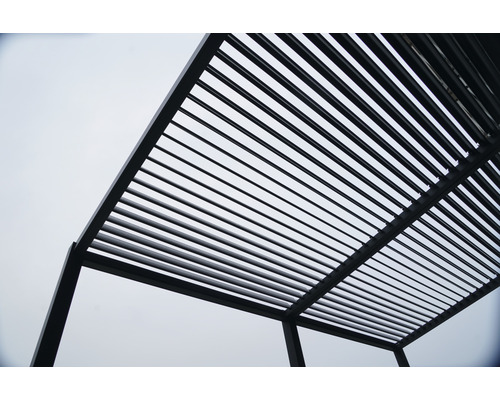Pergola Pavillon inkl Lamellendach zum Öffnen 400 x 310 x 253 cm anthrazit – Bild 2