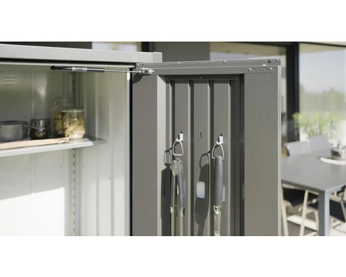 Terrassenschrank Biohort Romeo Gr L 132 x 87 x 140 cm dunkelgrau-metallic – Bild 6