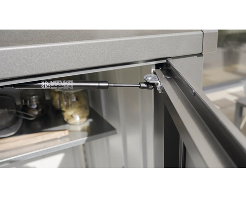 Terrassenschrank Biohort Romeo Gr L 132 x 87 x 140 cm dunkelgrau-metallic – Bild 5