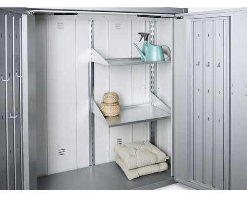 Terrassenschrank Biohort Romeo Gr L 132 x 87 x 140 cm dunkelgrau-metallic – Bild 3